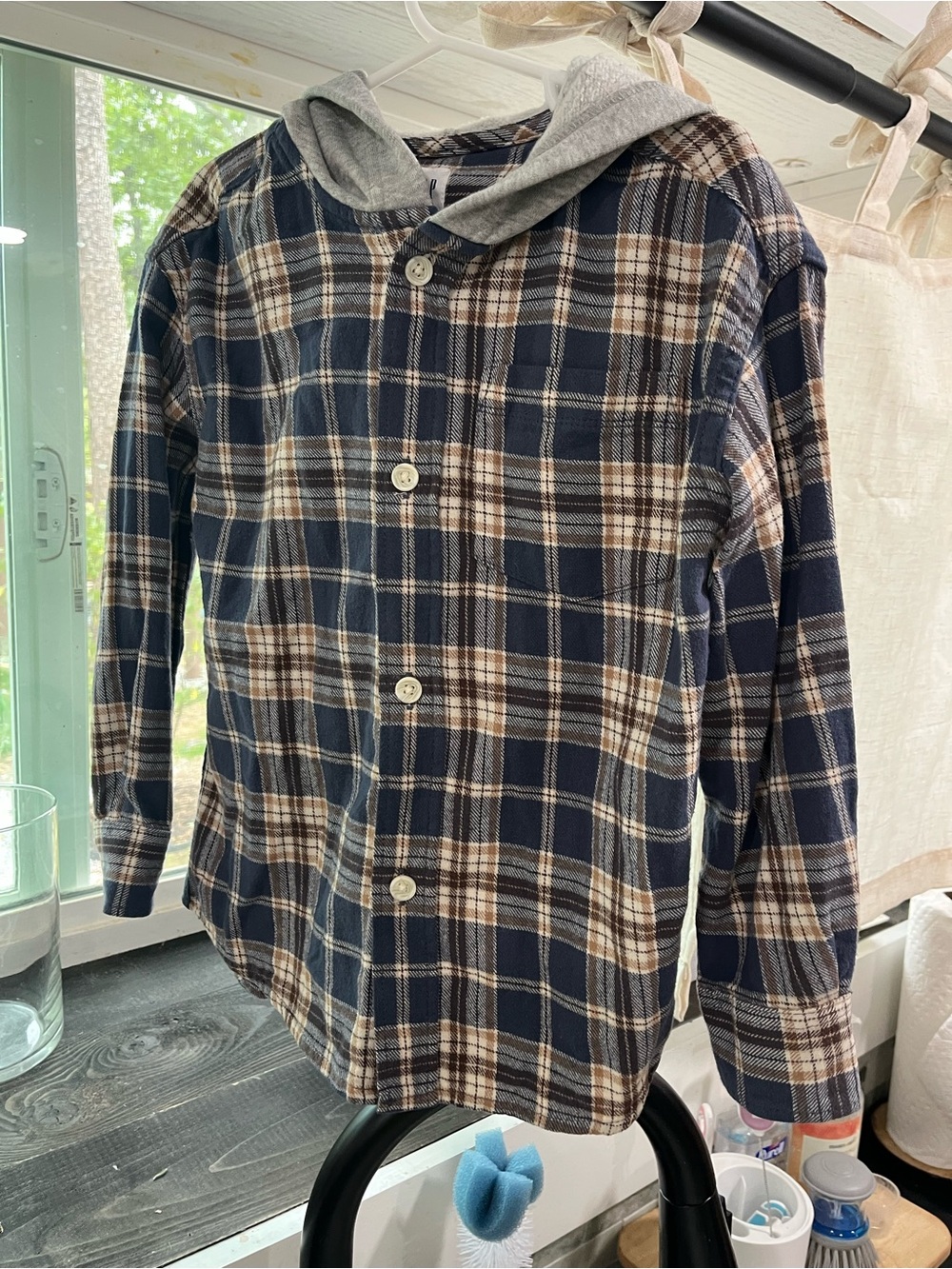 Gap kids hooded flannel